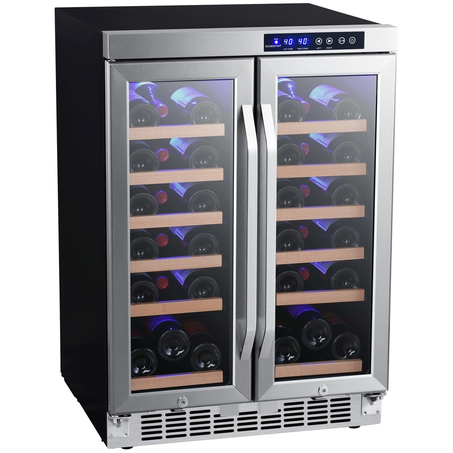 Shop EdgeStar CWR362FD 24" Wide 36 Bottle BuiltIn Wine Cooler with